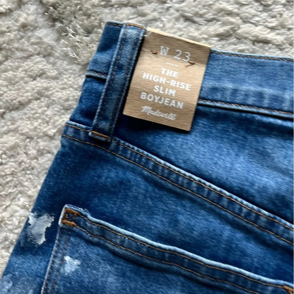 Madewell jeans Slim boyfriend high rise Paint Splatter K7544 23 new - Picture 13 of 14
